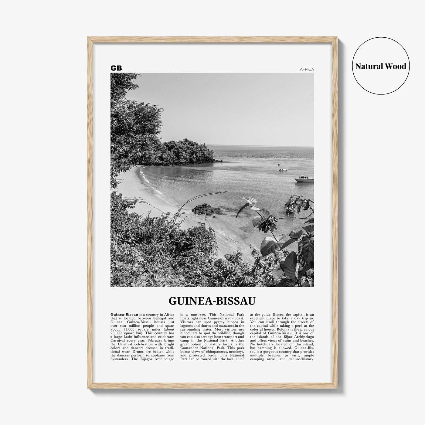 Guinea Bissau Print Black and White, Guinea-Bissau Wall Art, Guinea-Bissau Poster, Guinea-Bissau Photo, Guinea-Bissau Wall Decor