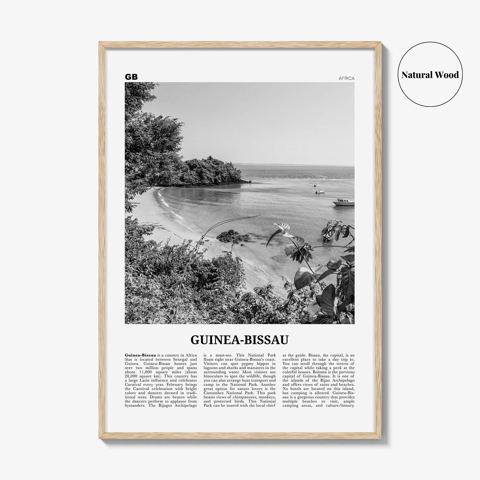 Guinea Bissau Print Black and White, Guinea-Bissau Wall Art, Guinea-Bissau Poster, Guinea-Bissau Photo, Guinea-Bissau Wall Decor