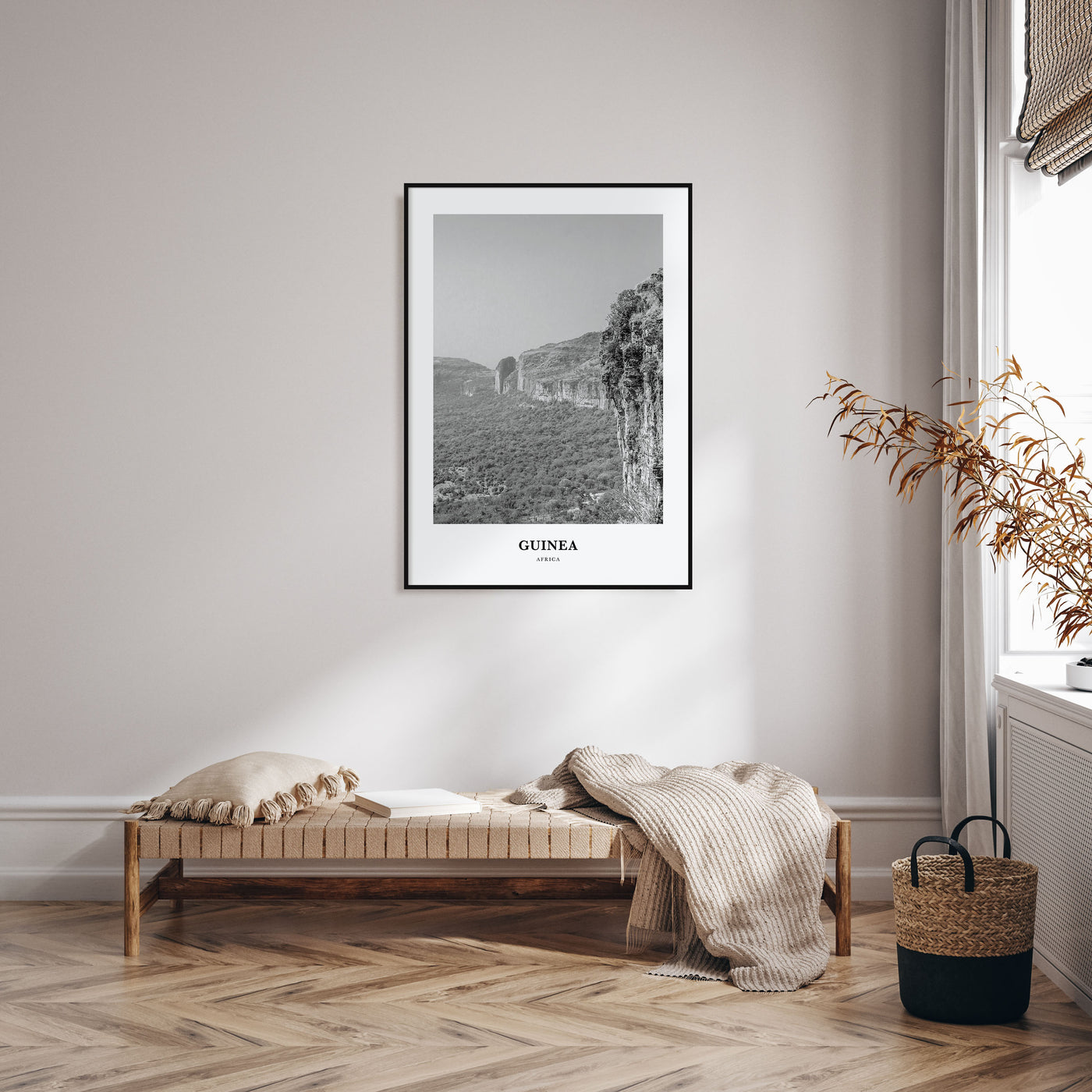 Guinea Portrait B&W Poster