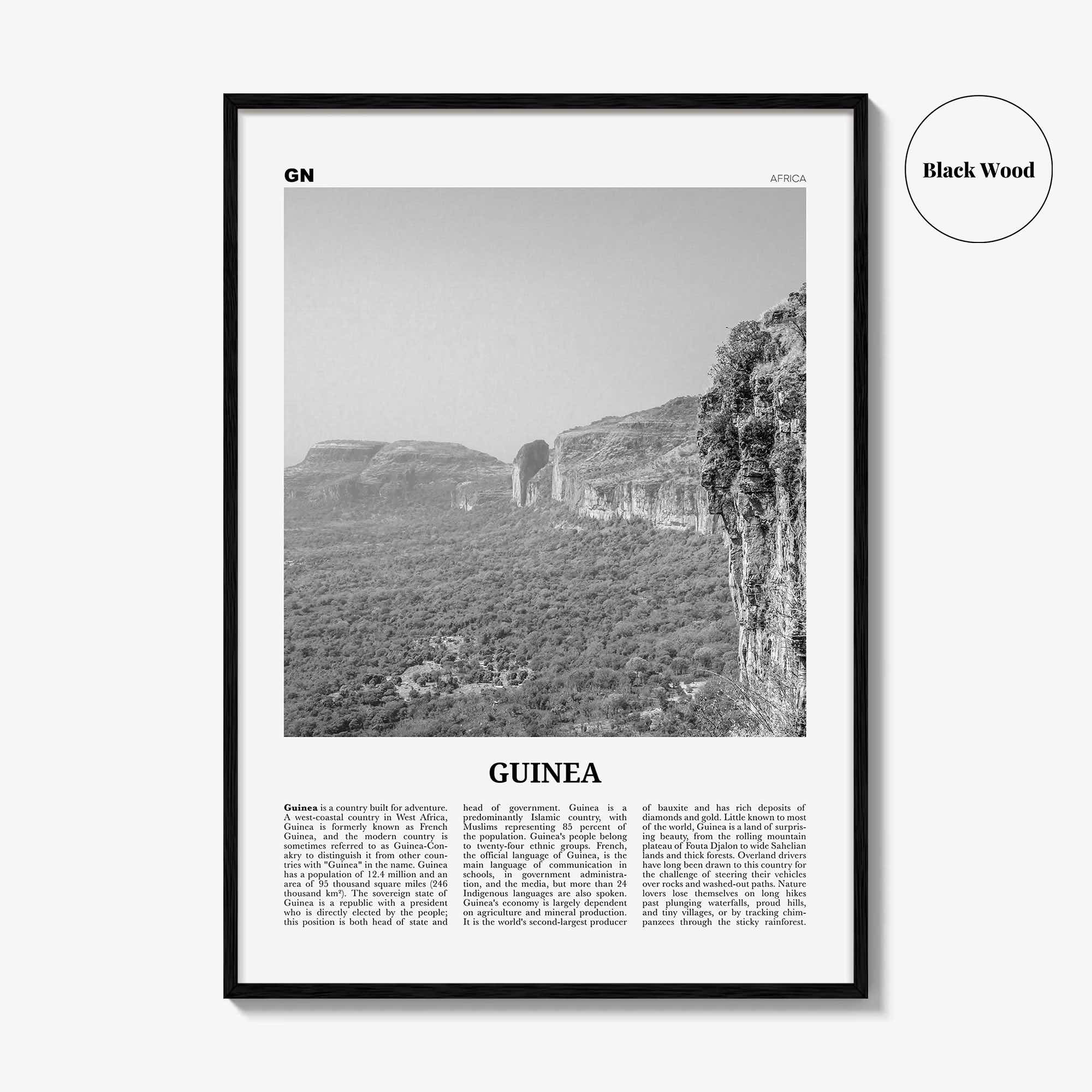 Guinea Print Black and White, Guinea Wall Art, Guinea Poster, Guinea Photo, Guinea Wall Decor, Guinée, Guinee, Conakry, Africa