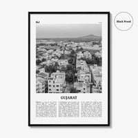 Gujarat Print Black and White, Gujarat Wall Art, Gujarat Poster, Gujarat Photo, Gujarat Wall Décor, India, Gandhinagar, Ahmedabad