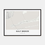 Gulf Breeze Map Landscape Poster