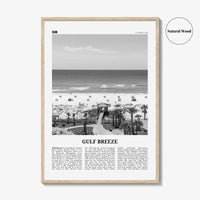 Gulf Breeze Print Black and White, Gulf Breeze Wall Art, Gulf Breeze Poster, Gulf Breeze Photo, Gulf Breeze Map, Gulf Breeze Decor, Florida