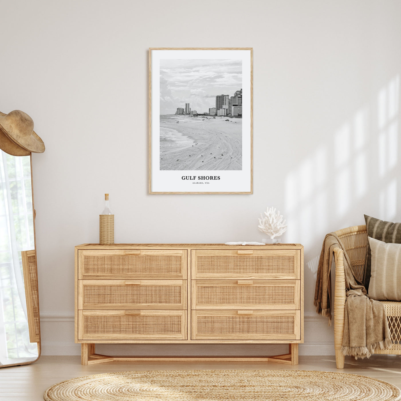 Gulf Shores Portrait B&W Poster