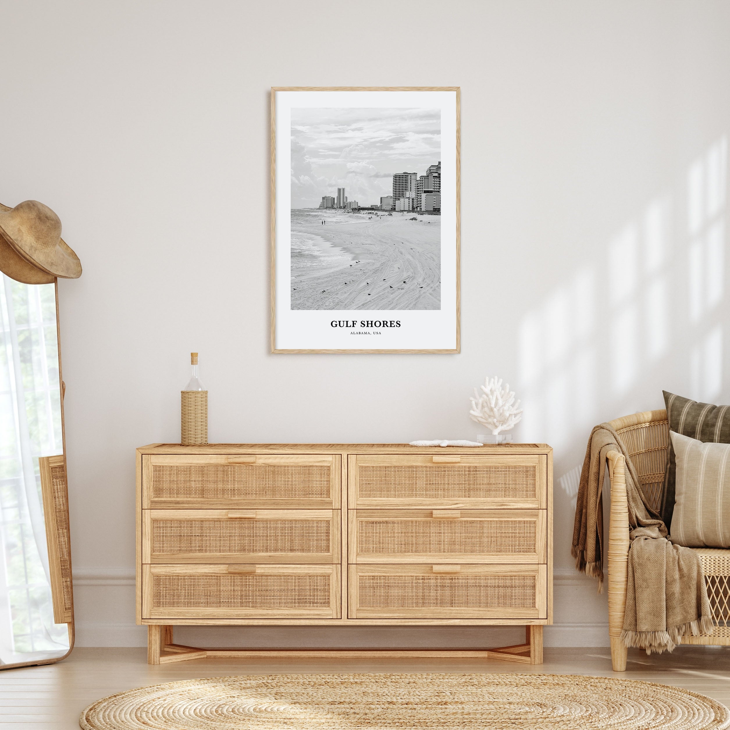 Gulf Shores Portrait B&W Poster
