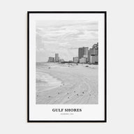 Gulf Shores Portrait B&W Poster