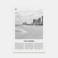 Gulf Shores Travel B&W Poster