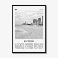 Gulf Shores Print Black and White, Gulf Shores Wall Art, Gulf Shores Poster, Gulf Shores Photo, Gulf Shores Wall Décor, Alabama, USA