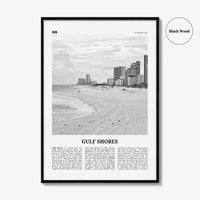 Gulf Shores Print Black and White, Gulf Shores Wall Art, Gulf Shores Poster, Gulf Shores Photo, Gulf Shores Wall Décor, Alabama, USA