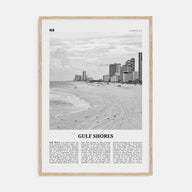 Gulf Shores Travel B&W Poster