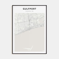 Gulfport Map Portrait Poster