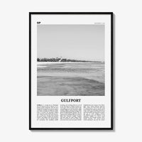 Gulfport Print Black and White, Gulfport Wall Art, Gulfport Poster, Gulfport Photo, Gulfport Wall Décor, Gulfport Map, Mississippi, USA
