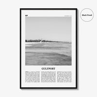 Gulfport Print Black and White, Gulfport Wall Art, Gulfport Poster, Gulfport Photo, Gulfport Wall Décor, Gulfport Map, Mississippi, USA