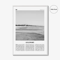Gulfport Print Black and White, Gulfport Wall Art, Gulfport Poster, Gulfport Photo, Gulfport Wall Décor, Gulfport Map, Mississippi, USA