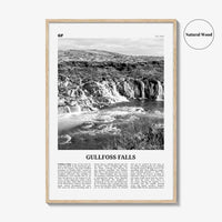 Gullfoss Falls Print Black and White, Gullfoss Falls Wall Art, Gullfoss Falls Poster, Gullfoss Falls Photo, Gullfoss Wall Décor, Iceland