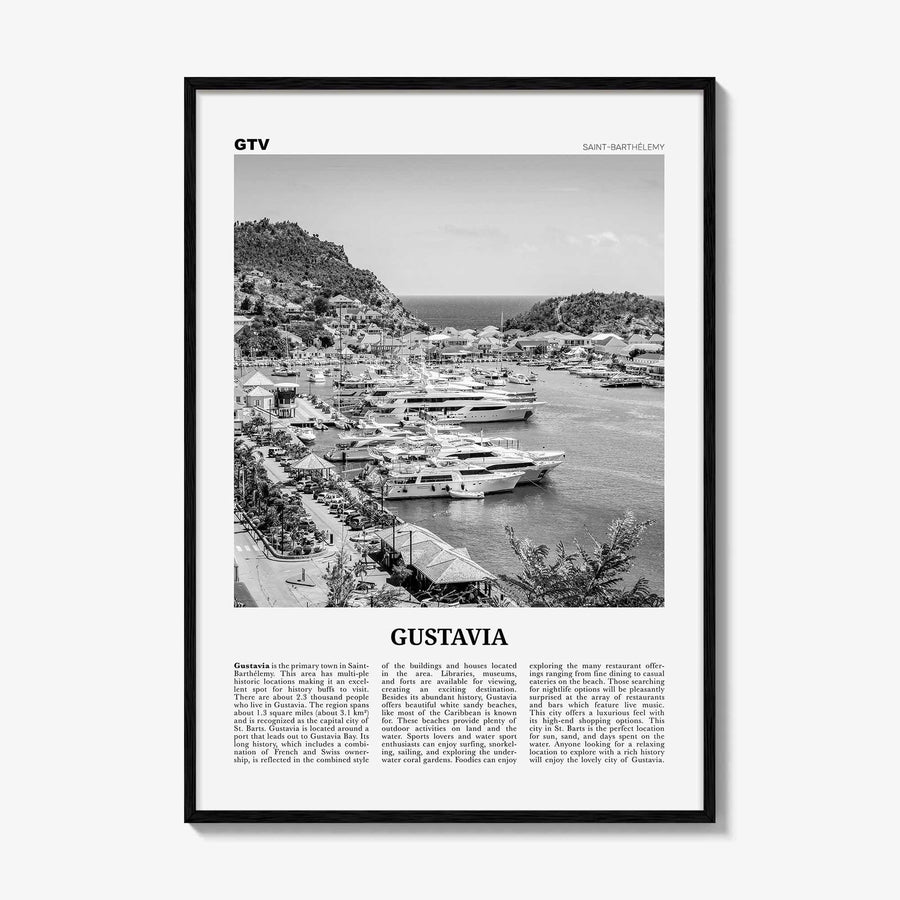 Gustavia Print Black and White, Gustavia Wall Art, Gustavia Poster, Gustavia Photo, Gustavia Wall Décor, Saint-Barthélemy