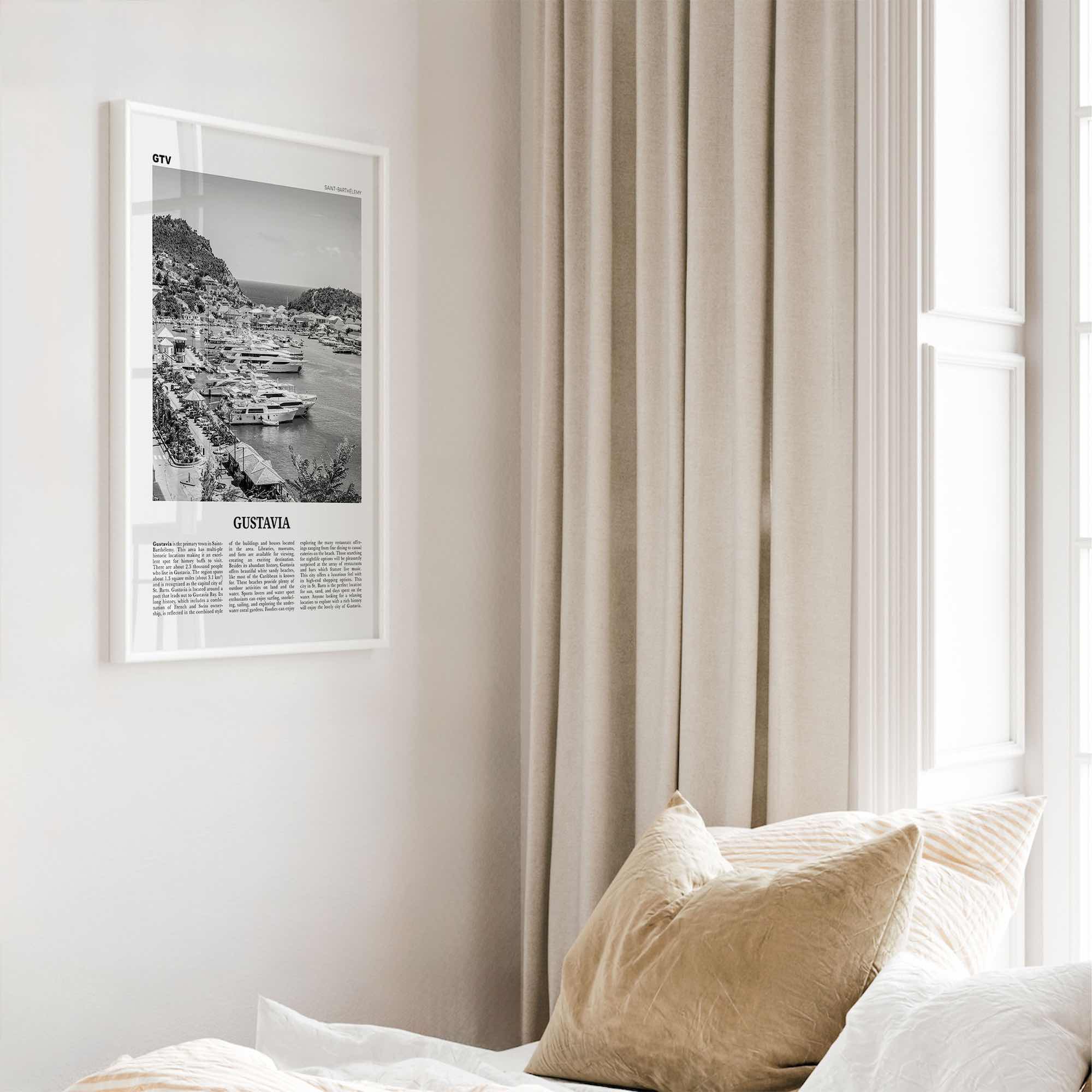 Gustavia Print Black and White, Gustavia Wall Art, Gustavia Poster, Gustavia Photo, Gustavia Wall Décor, Saint-Barthélemy