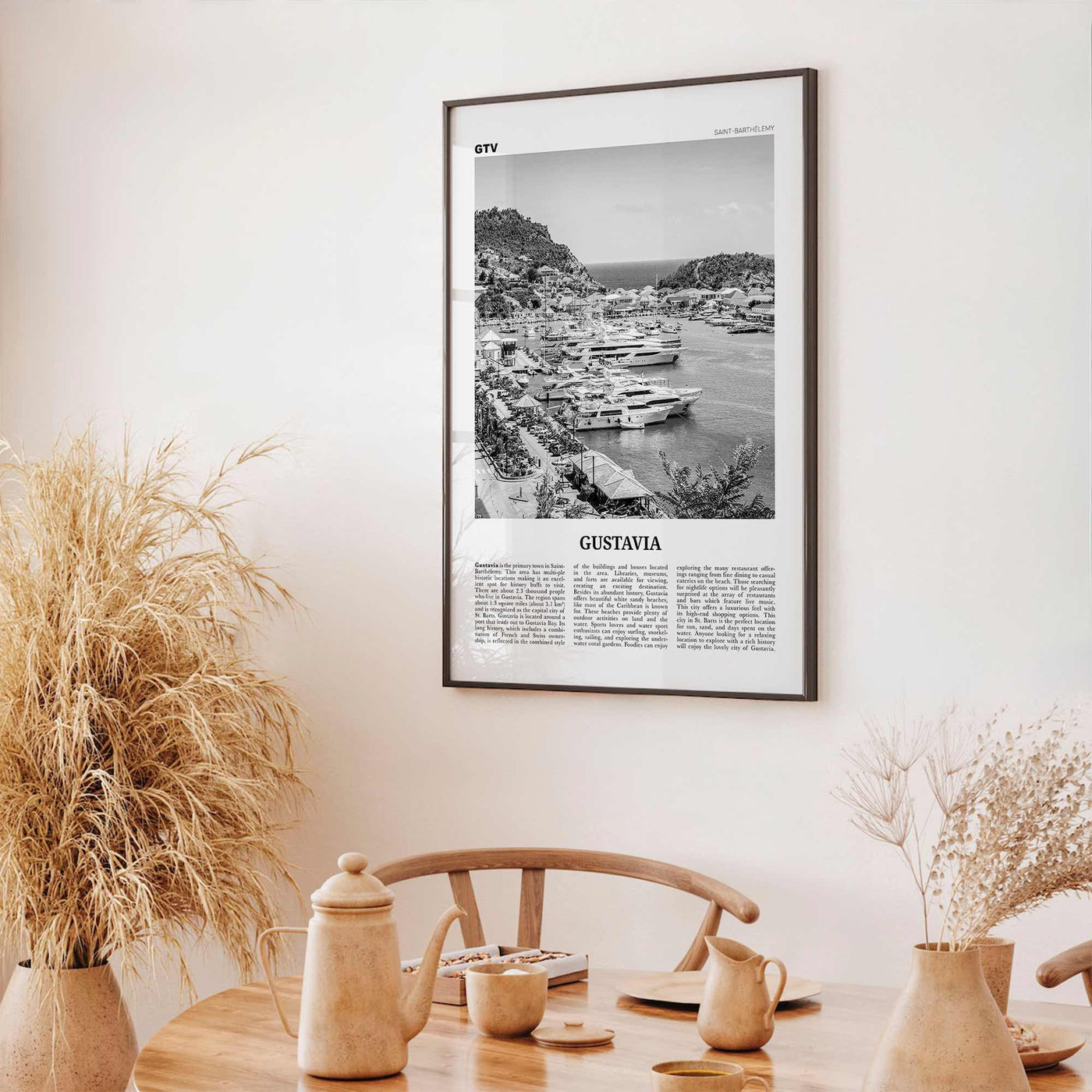 Gustavia Print Black and White, Gustavia Wall Art, Gustavia Poster, Gustavia Photo, Gustavia Wall Décor, Saint-Barthélemy