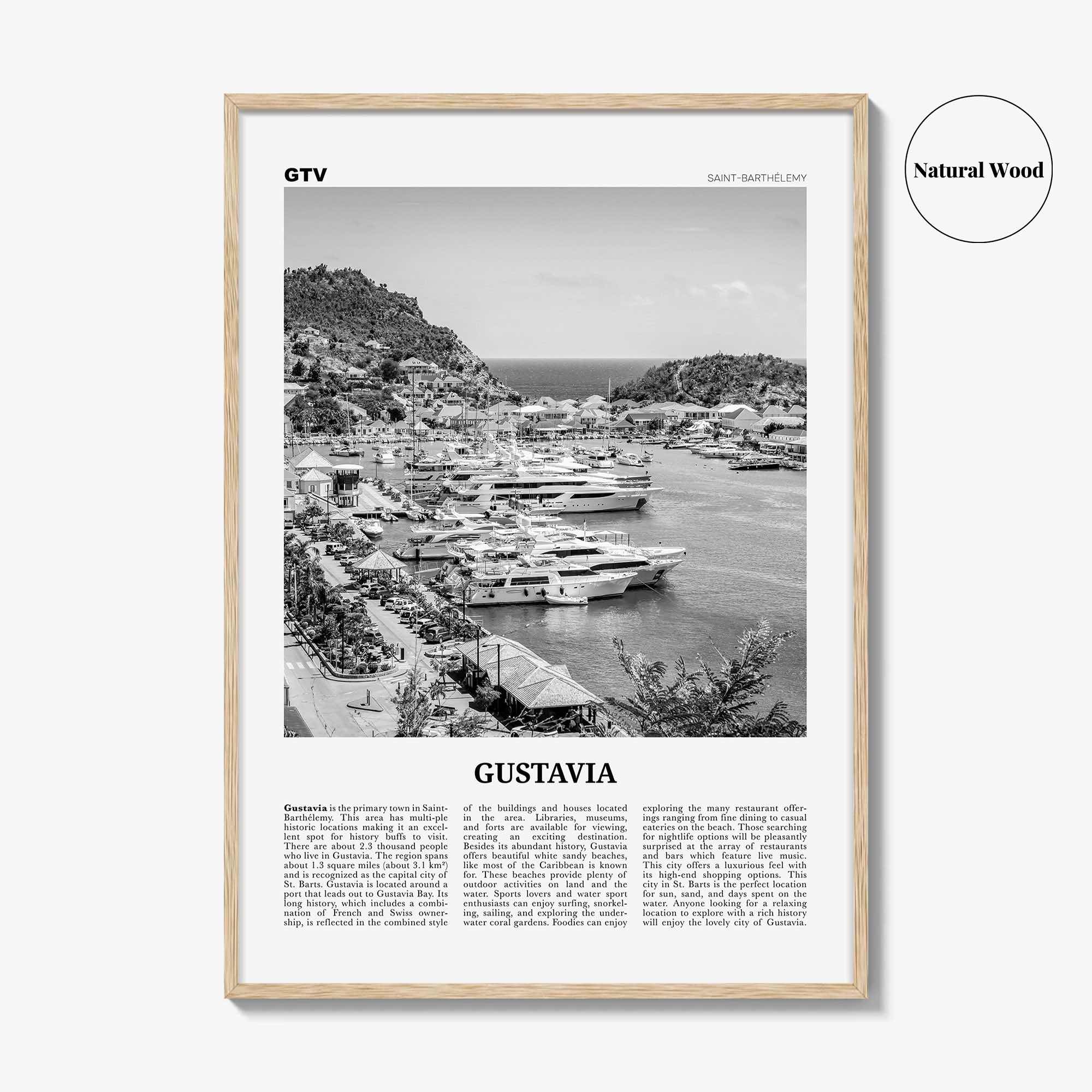 Gustavia Print Black and White, Gustavia Wall Art, Gustavia Poster, Gustavia Photo, Gustavia Wall Décor, Saint-Barthélemy