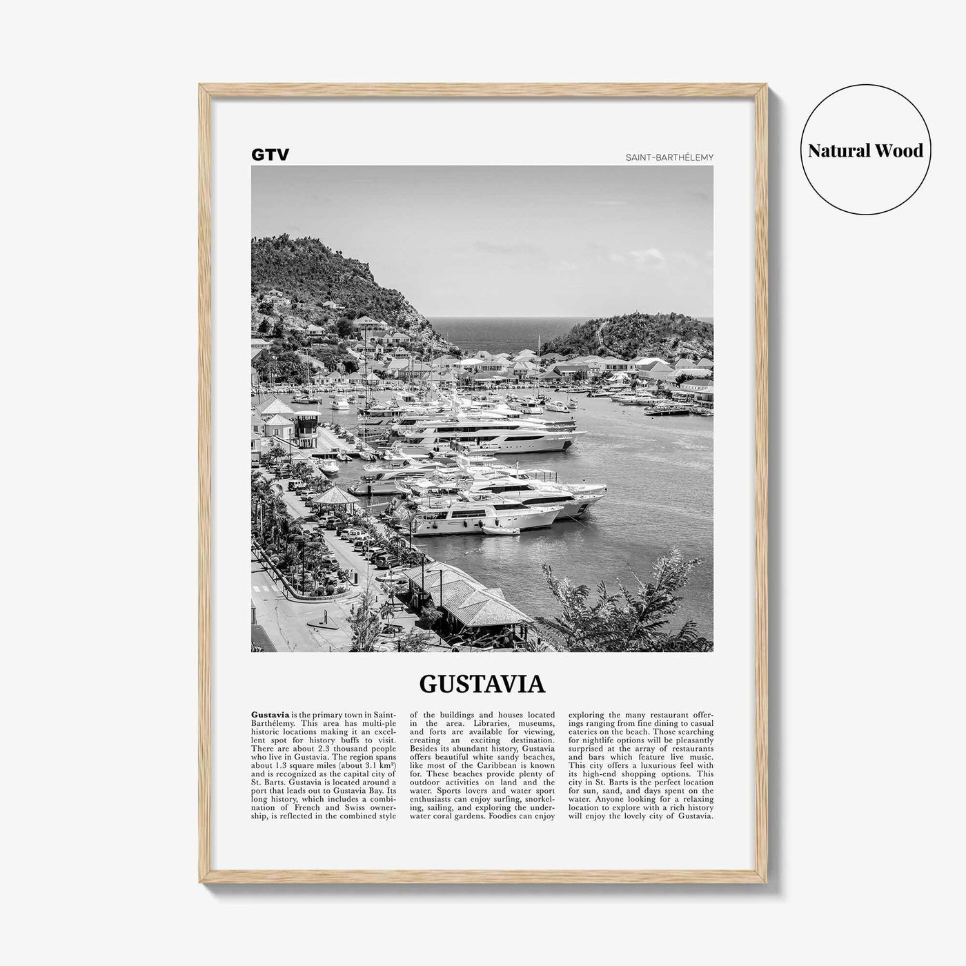 Gustavia Print Black and White, Gustavia Wall Art, Gustavia Poster, Gustavia Photo, Gustavia Wall Décor, Saint-Barthélemy
