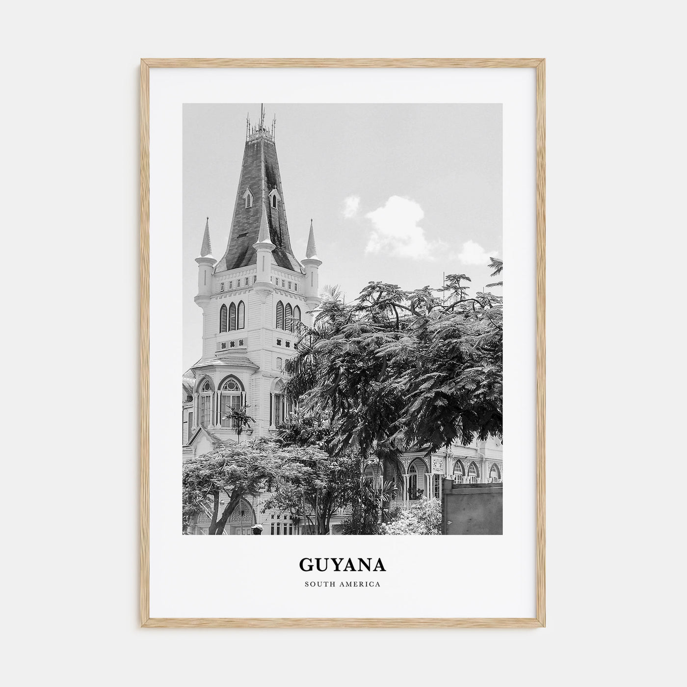 Guyana Portrait B&W Poster