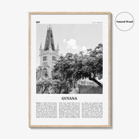 Guyana Print Black and White, Guyana Wall Art, Guyana Poster, Guyana Photo, Guyana Wall Decor, Country Art Print, Georgetown, South America
