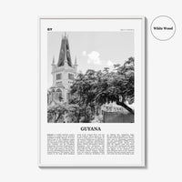 Guyana Print Black and White, Guyana Wall Art, Guyana Poster, Guyana Photo, Guyana Wall Decor, Country Art Print, Georgetown, South America