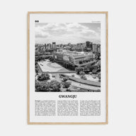 Gwangju Travel B&W Poster