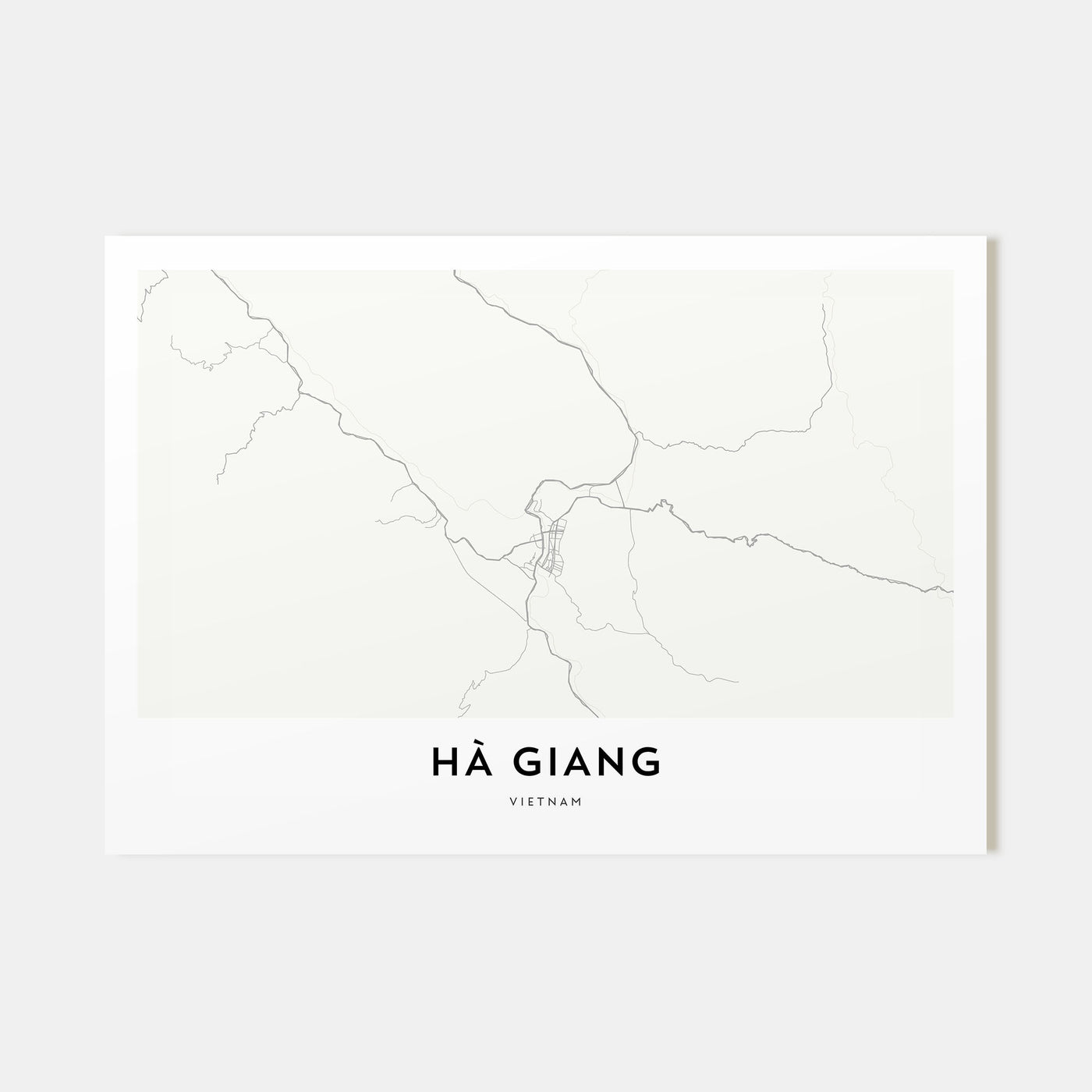 Ha Giang Map Landscape Poster