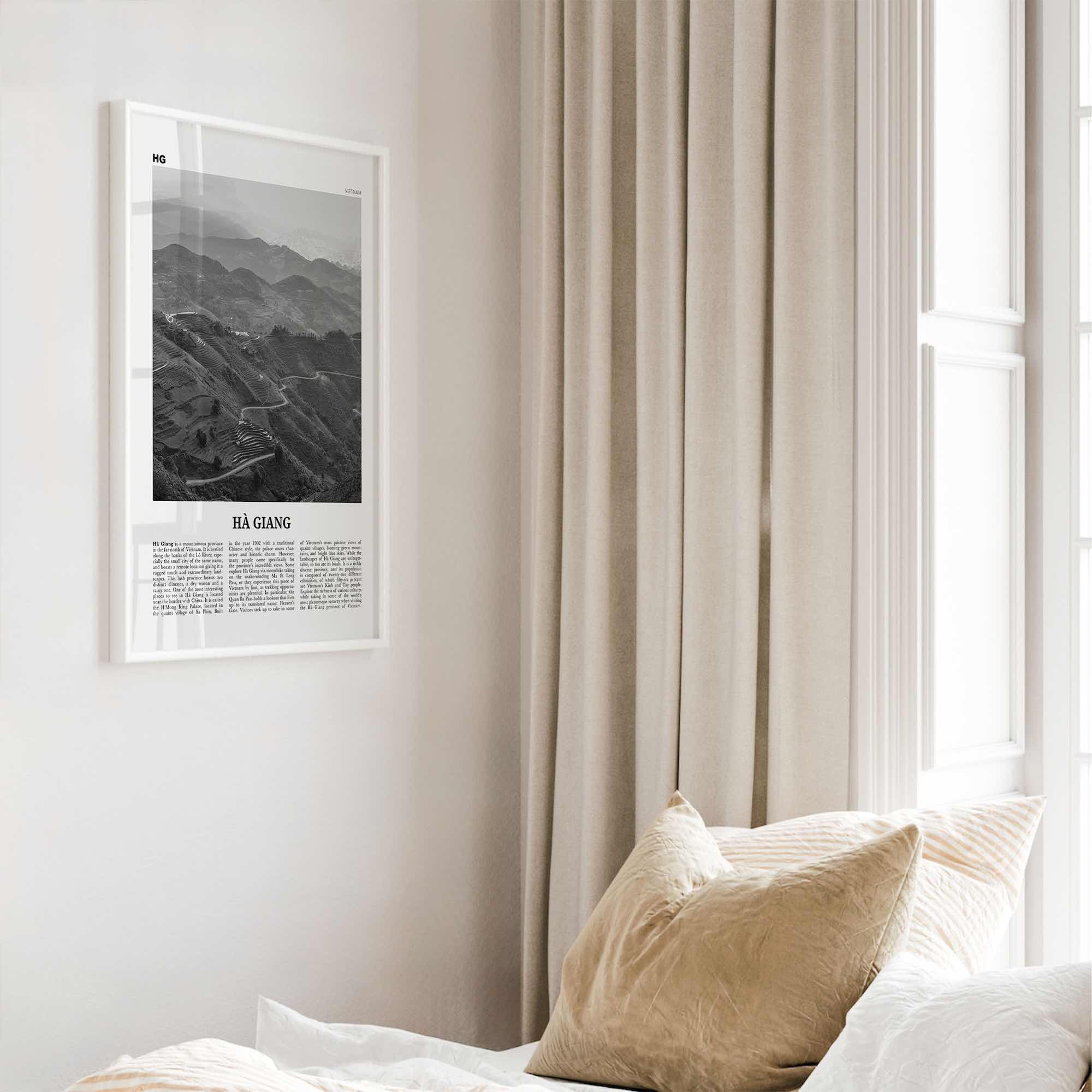 Ha Giang Print Black and White, Ha Giang Wall Art, Ha Giang Poster, Ha Giang Photo, Ha Giang Wall Décor, Ha Giang Map, Vietnam