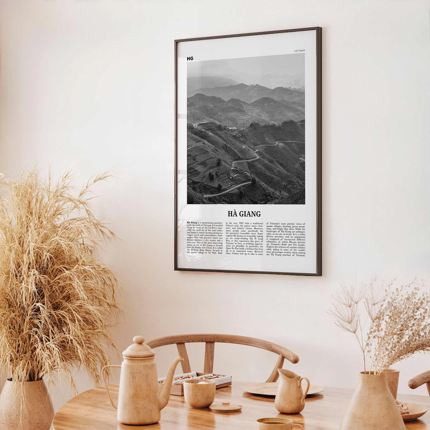 Ha Giang Print Black and White, Ha Giang Wall Art, Ha Giang Poster, Ha Giang Photo, Ha Giang Wall Décor, Ha Giang Map, Vietnam