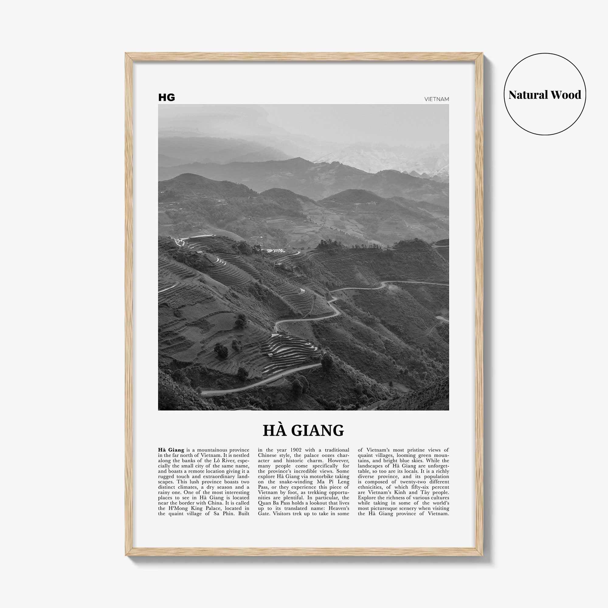 Ha Giang Print Black and White, Ha Giang Wall Art, Ha Giang Poster, Ha Giang Photo, Ha Giang Wall Décor, Ha Giang Map, Vietnam