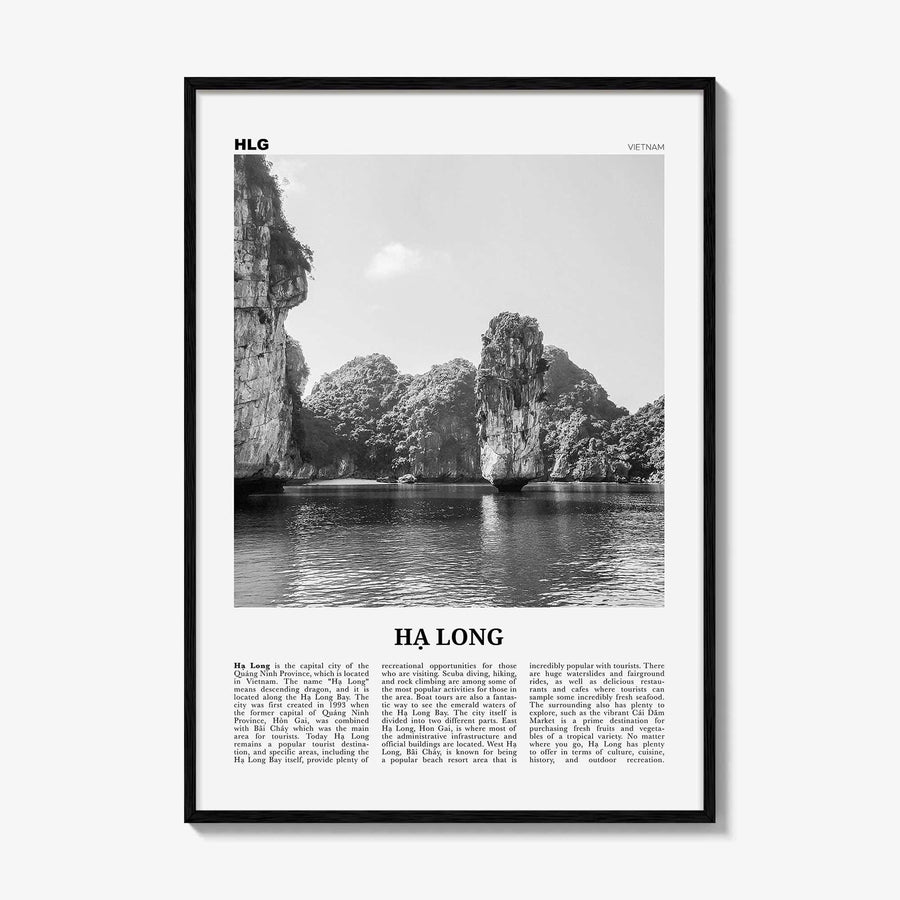 Ha Long Print Black and White, Ha Long Wall Art, Ha Long Poster, Ha Long Photo, Ha Long Décor, Halong, Vietnam, Hạ Long, Thành phố Hạ Long