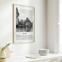Ha Long Print Black and White, Ha Long Wall Art, Ha Long Poster, Ha Long Photo, Ha Long Décor, Halong, Vietnam, Hạ Long, Thành phố Hạ Long