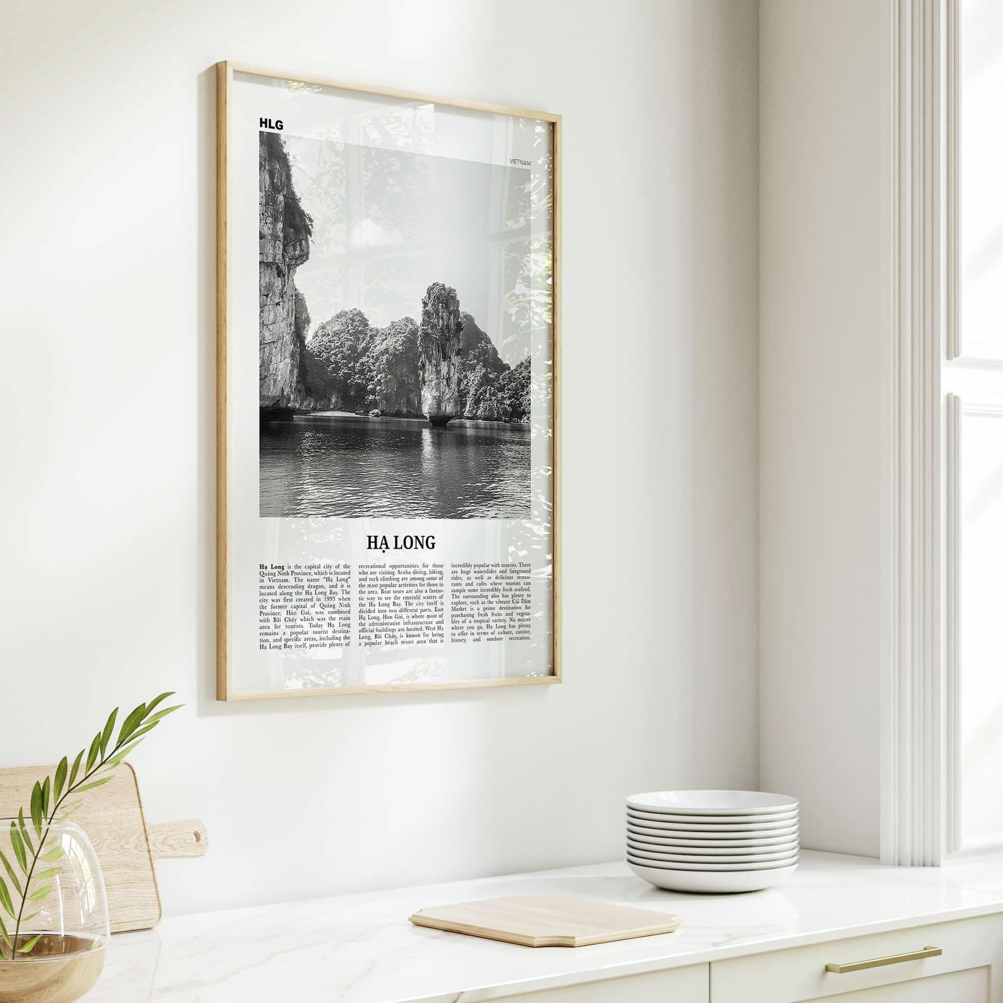 Ha Long Print Black and White, Ha Long Wall Art, Ha Long Poster, Ha Long Photo, Ha Long Décor, Halong, Vietnam, Hạ Long, Thành phố Hạ Long
