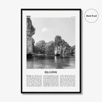 Ha Long Print Black and White, Ha Long Wall Art, Ha Long Poster, Ha Long Photo, Ha Long Décor, Halong, Vietnam, Hạ Long, Thành phố Hạ Long