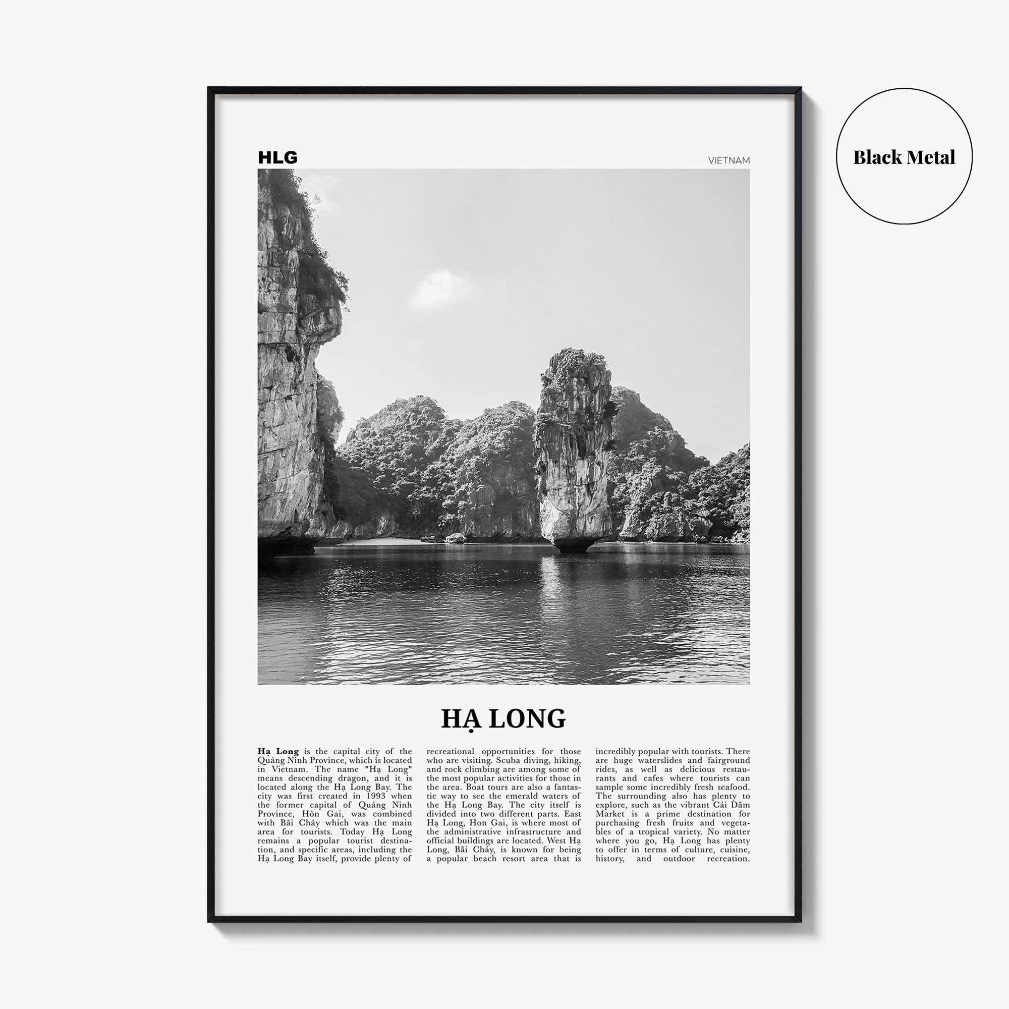 Ha Long Print Black and White, Ha Long Wall Art, Ha Long Poster, Ha Long Photo, Ha Long Décor, Halong, Vietnam, Hạ Long, Thành phố Hạ Long