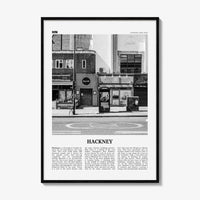 Hackney Print Black and White, Hackney Wall Art, Hackney Poster, Hackney Photo, Hackney Wall Décor, Hackney Map, London, England