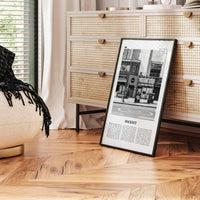 Hackney Print Black and White, Hackney Wall Art, Hackney Poster, Hackney Photo, Hackney Wall Décor, Hackney Map, London, England