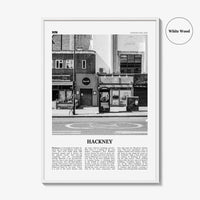 Hackney Print Black and White, Hackney Wall Art, Hackney Poster, Hackney Photo, Hackney Wall Décor, Hackney Map, London, England