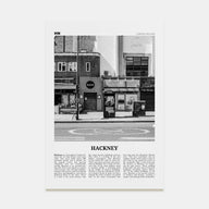 Hackney Travel B&W Poster