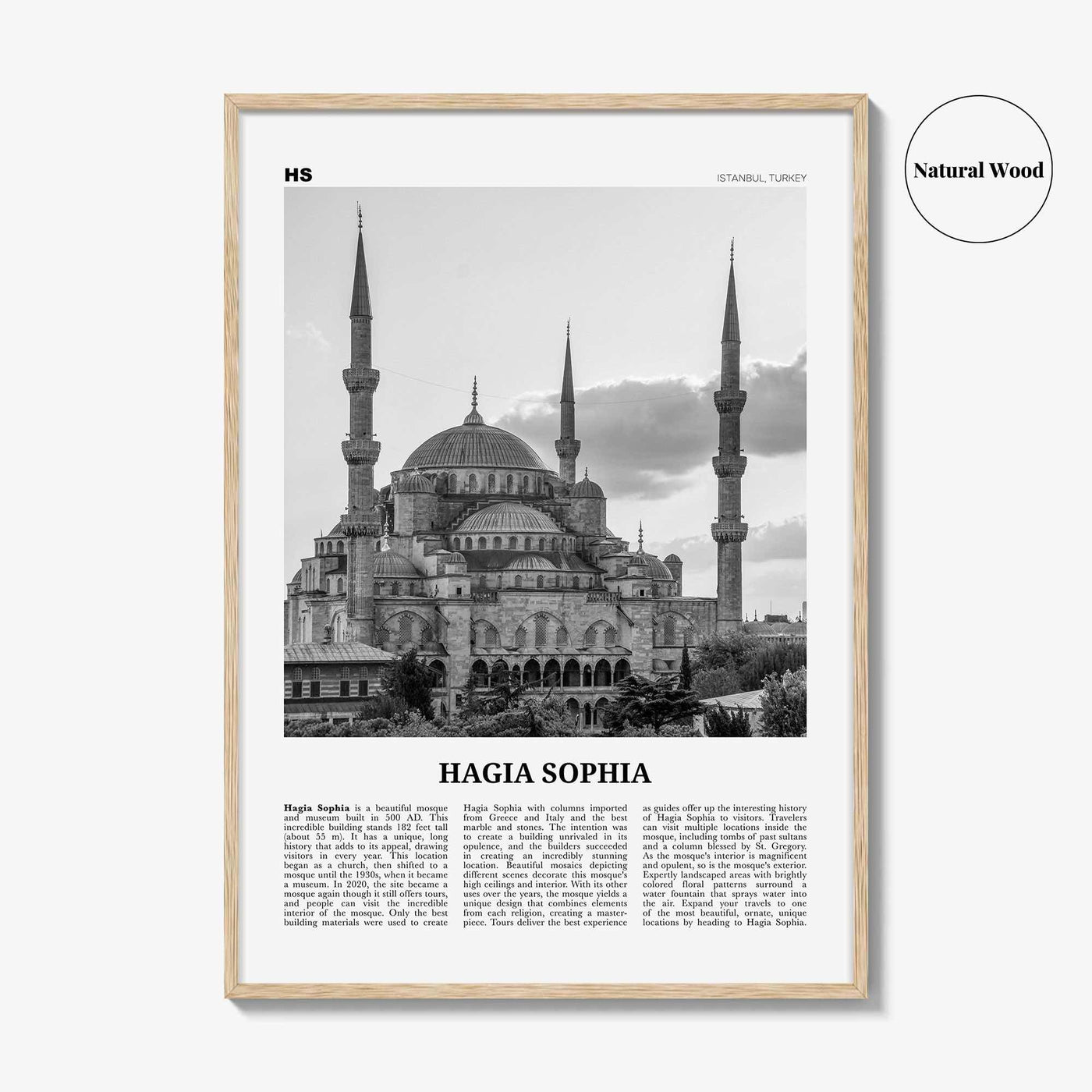 Hagia Sophia Print Black and White, Hagia Sophia Wall Art, Hagia Sophia Poster, Hagia Sophia Photo, Hagia Sophia Wall Décor, Istanbul Turkey