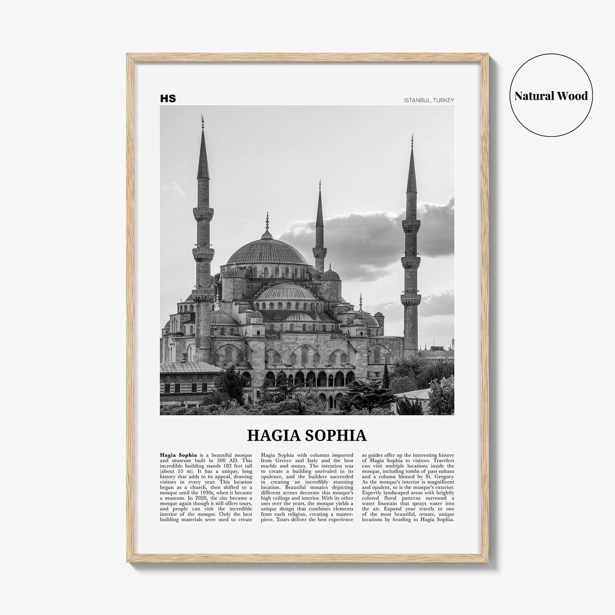 Hagia Sophia Print Black and White, Hagia Sophia Wall Art, Hagia Sophia Poster, Hagia Sophia Photo, Hagia Sophia Wall Décor, Istanbul Turkey