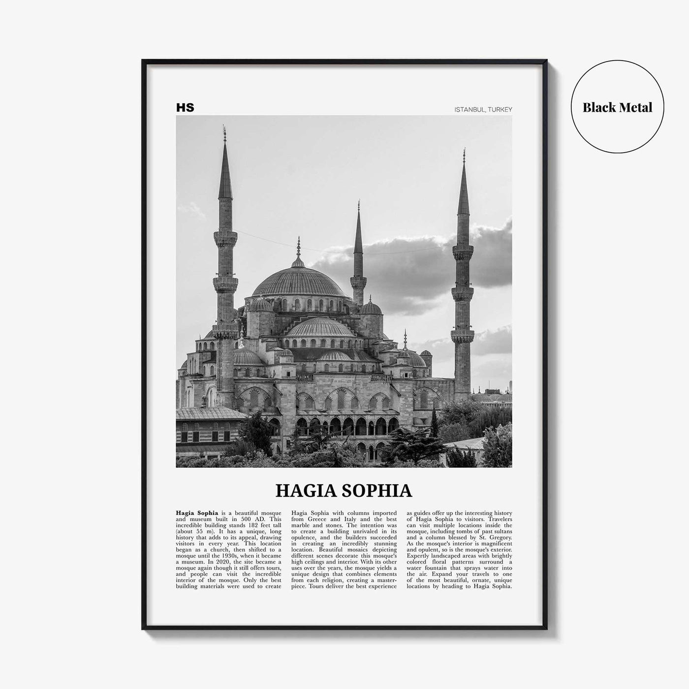 Hagia Sophia Print Black and White, Hagia Sophia Wall Art, Hagia Sophia Poster, Hagia Sophia Photo, Hagia Sophia Wall Décor, Istanbul Turkey
