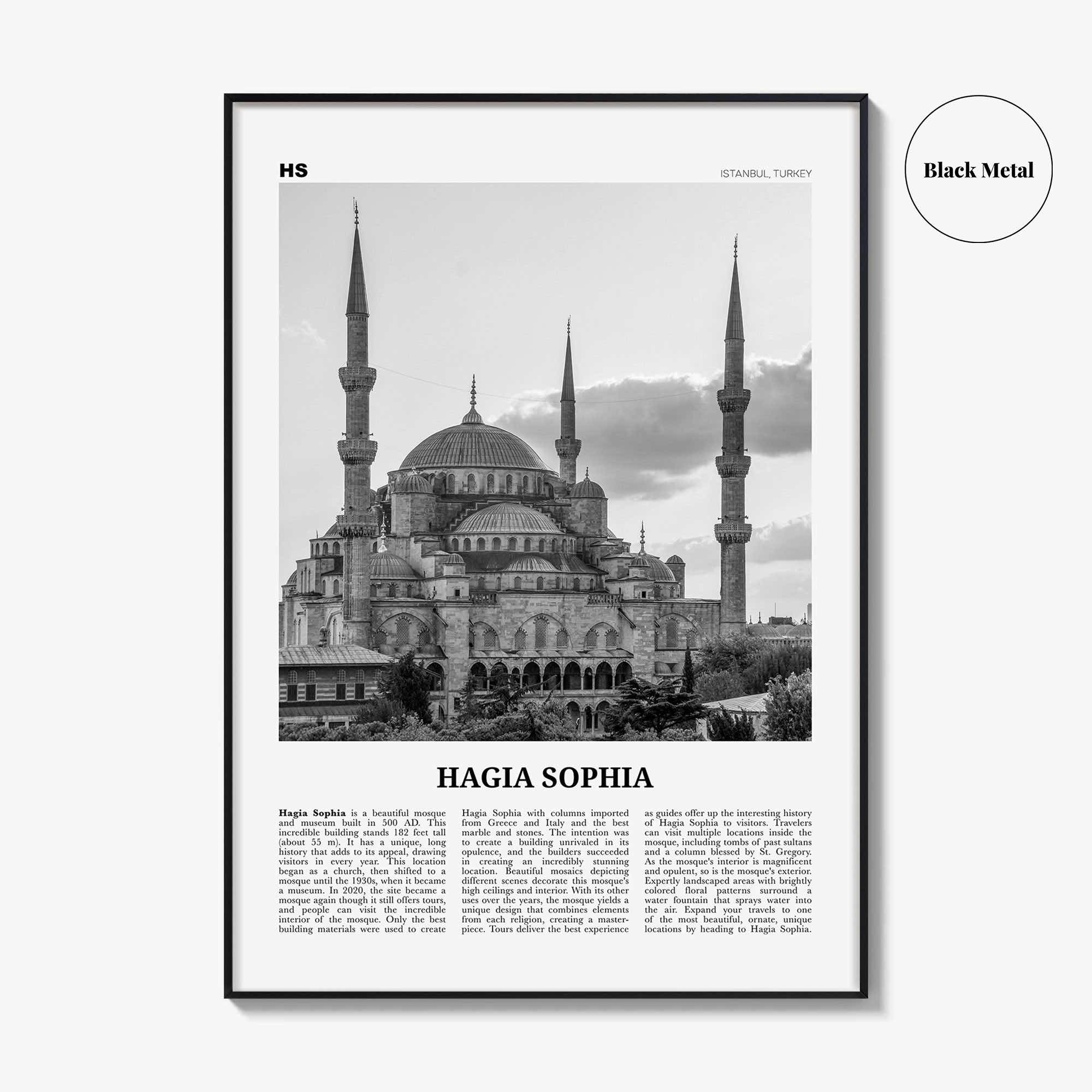 Hagia Sophia Print Black and White, Hagia Sophia Wall Art, Hagia Sophia Poster, Hagia Sophia Photo, Hagia Sophia Wall Décor, Istanbul Turkey