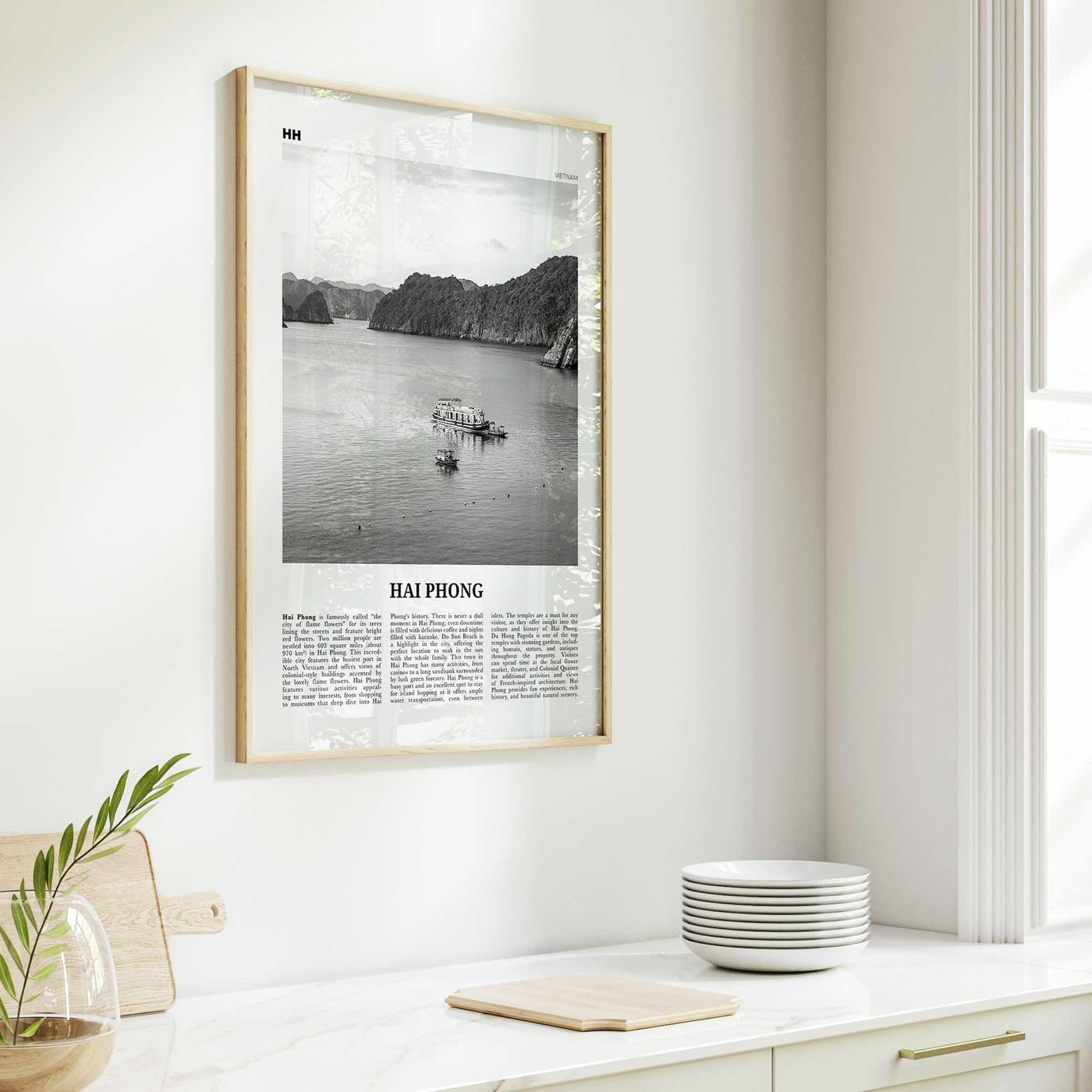 Hai Phong Print Black and White, Hai Phong Wall Art, Hai Phong Poster, Hai Phong Photo, Hai Phong Wall Décor, Hai Phong Map, Vietnam