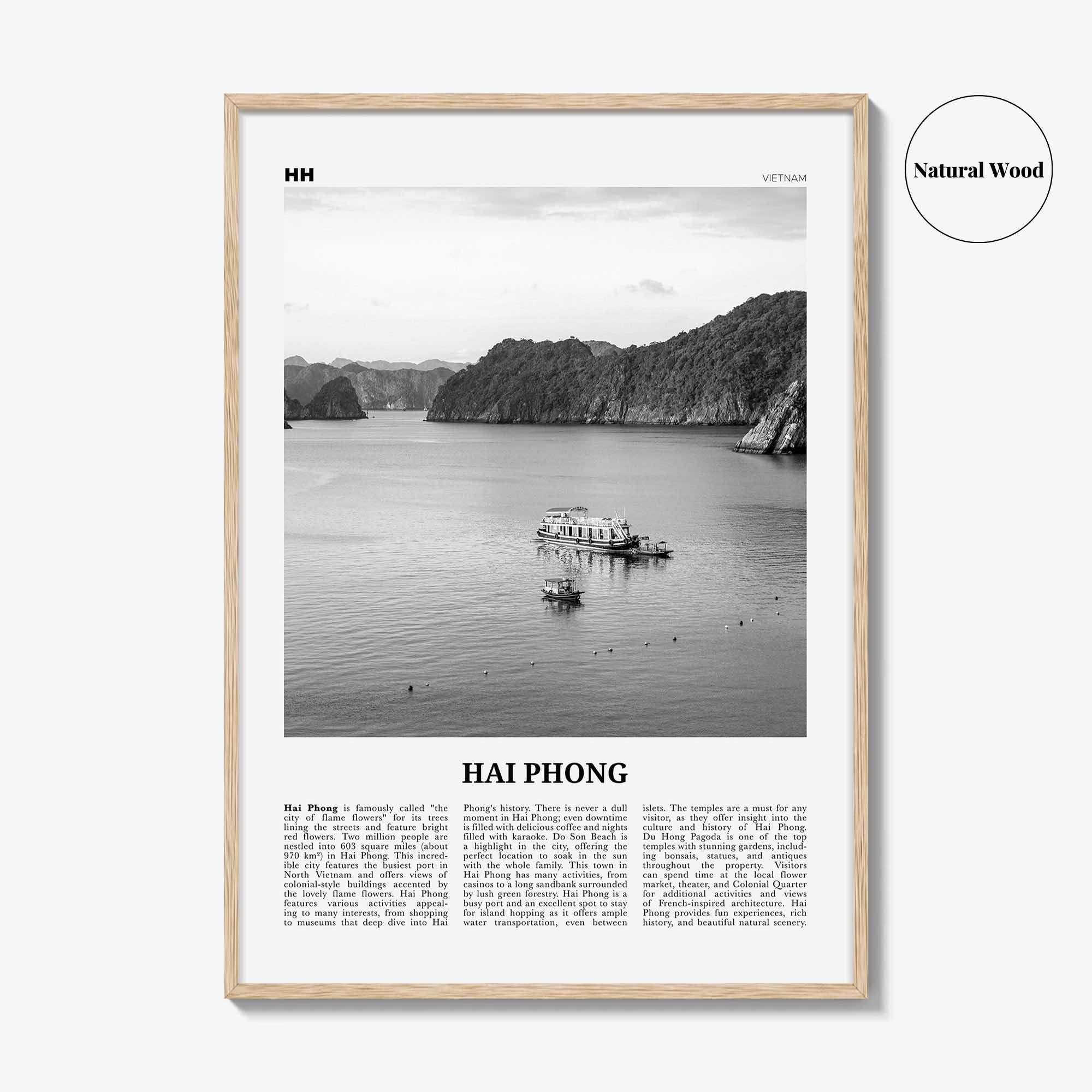 Hai Phong Print Black and White, Hai Phong Wall Art, Hai Phong Poster, Hai Phong Photo, Hai Phong Wall Décor, Hai Phong Map, Vietnam