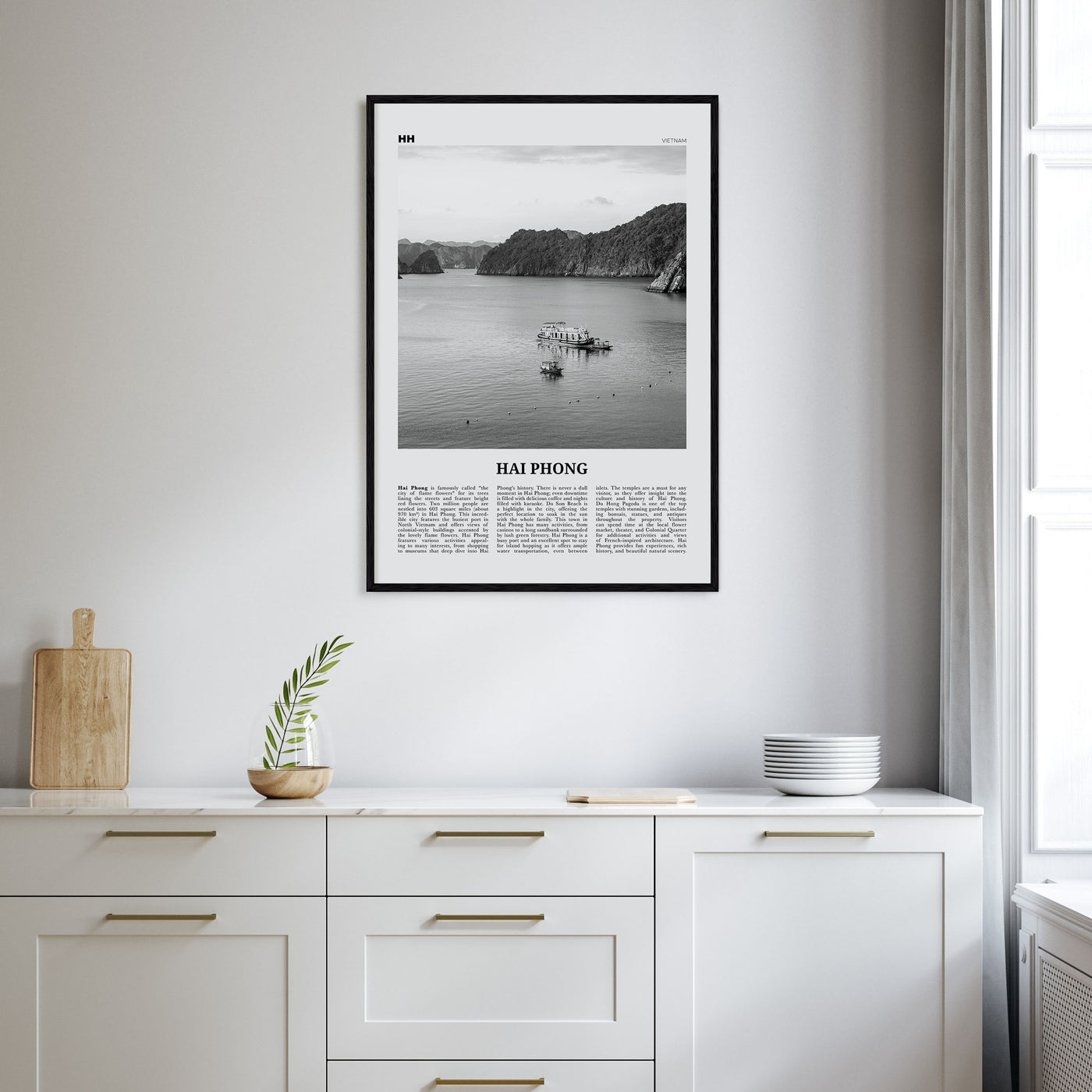 Hai Phong Travel B&W Poster