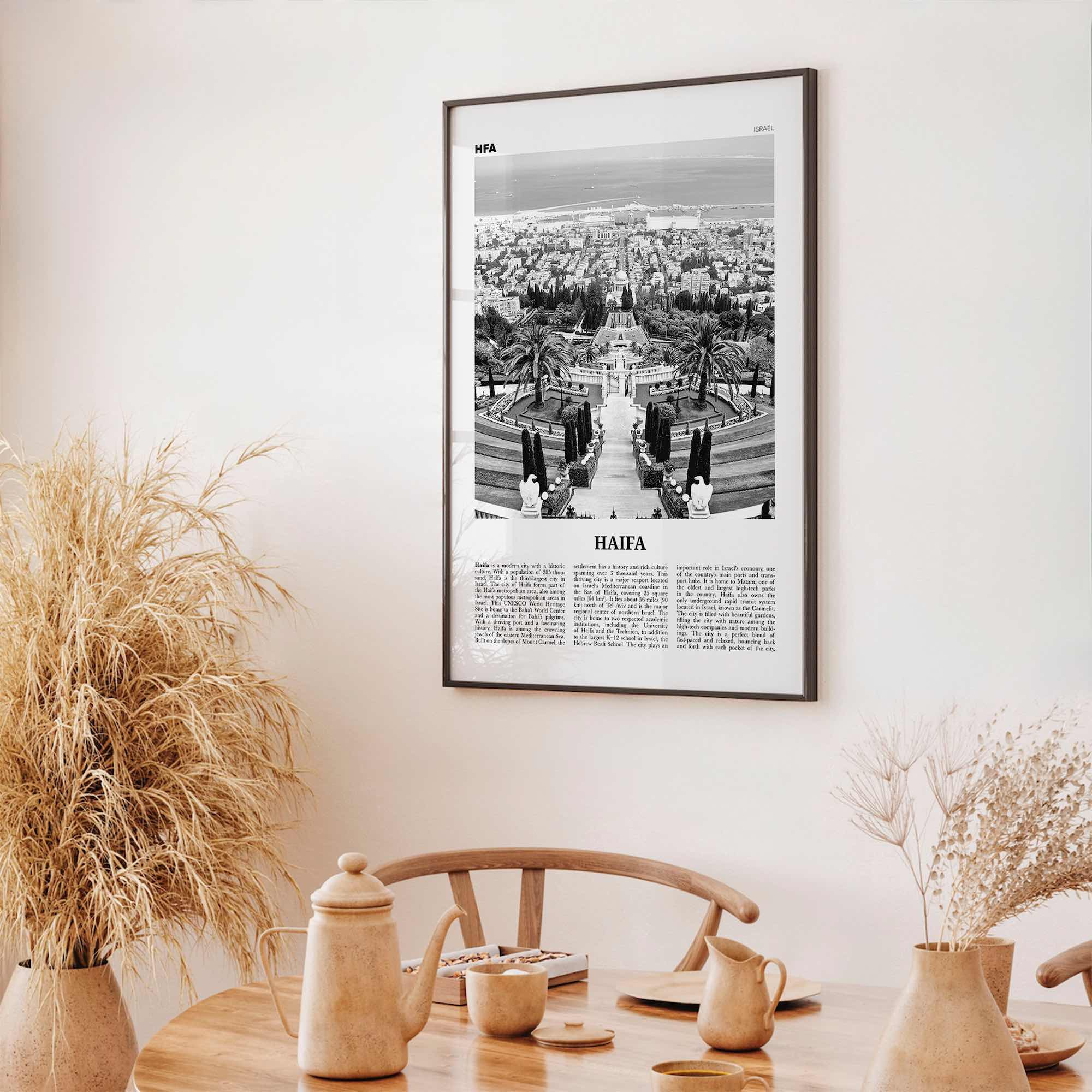 Haifa Print Black and White, Haifa Wall Art, Haifa Poster, Haifa Photo, Haifa Wall Decor, Israel, ישראל, Hefa, Hayfa, Middle East