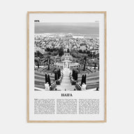 Haifa Travel B&W Poster